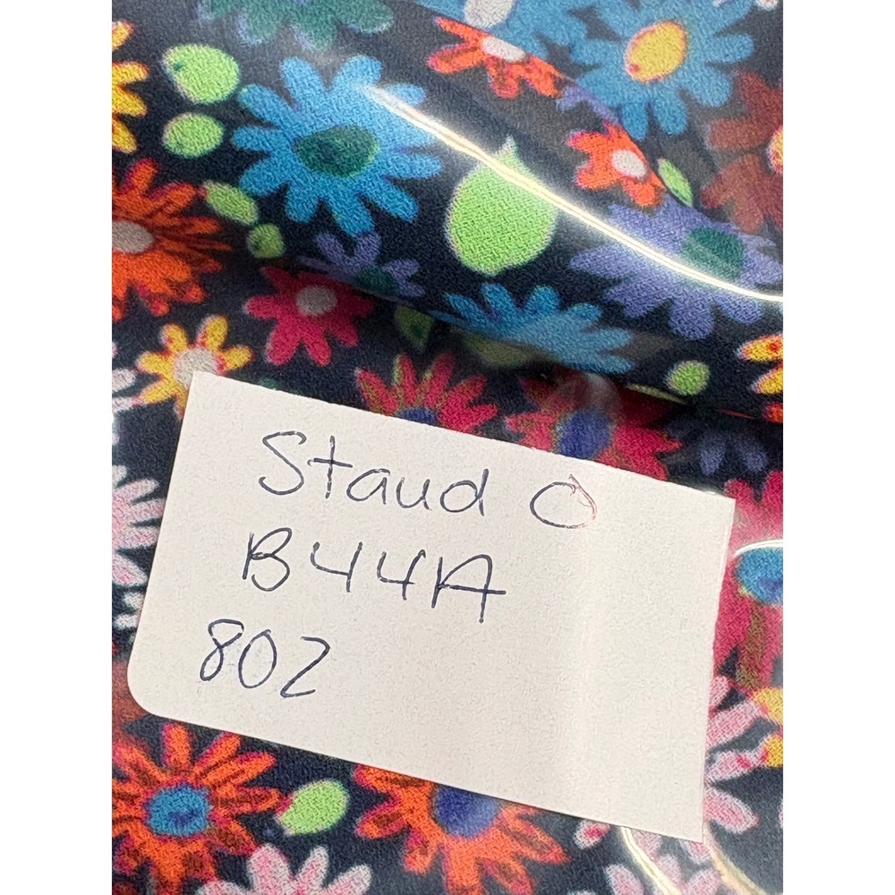 Staud Mini Dress Milla Rainbow Floral Puff Sleeve A Line Fairy Women Size 0 - Picture 10 of 12